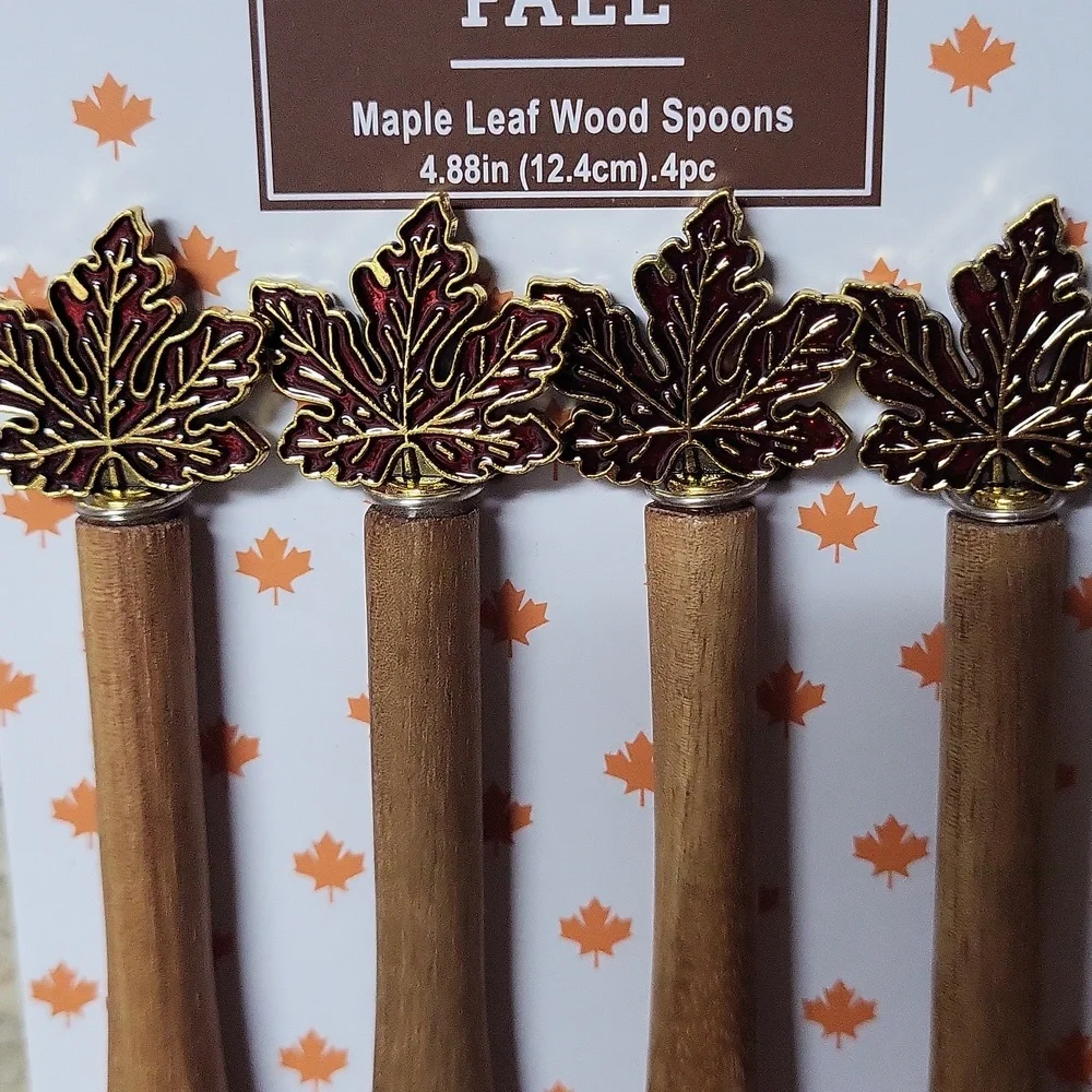 Wooden Spoons Set Fall Theme